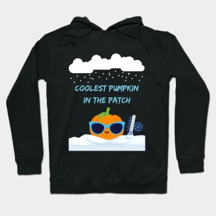 Coolest pumpkin in the patch funny cute pumpkin in snow Hoodie